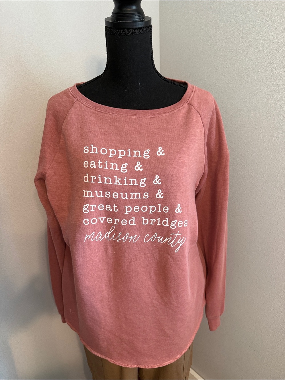 Madison County Rose Graphic Pullover Sweatshirt